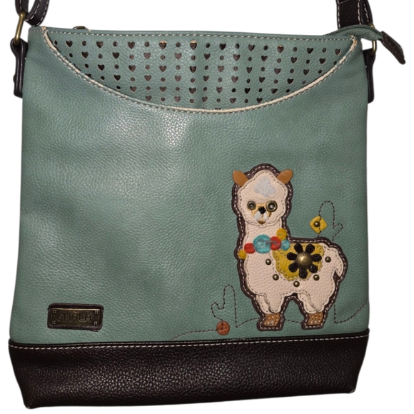 Chala Llama Messenger Crossbody Shoulder Bag Purse Vegan Leather Boho Retro - Picture 6 of 9